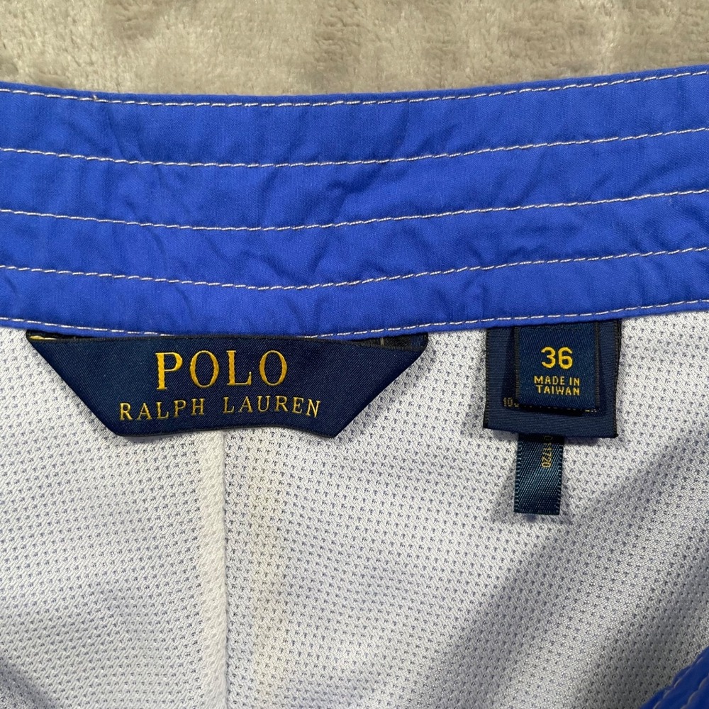 Polo Ralph Lauren Swim Trunks Mens 36 Blue - Picture 2 of 7